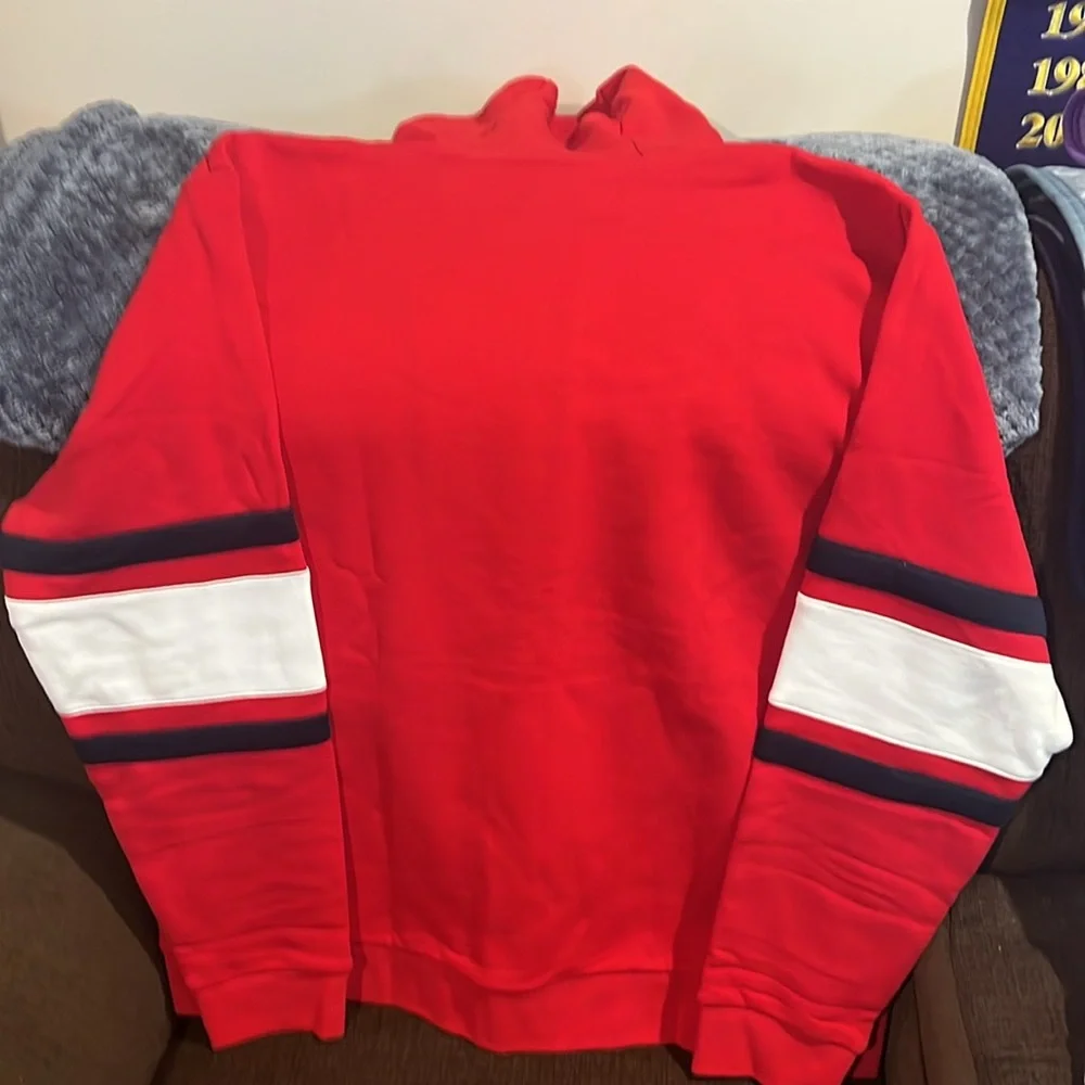 Lacoste Red Zip-Up Hoodie - Picture 6 of 7